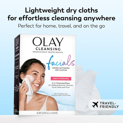 Olay Essentials Facial Wipes – All-in-One Cleanser for Uncluttered Skincare