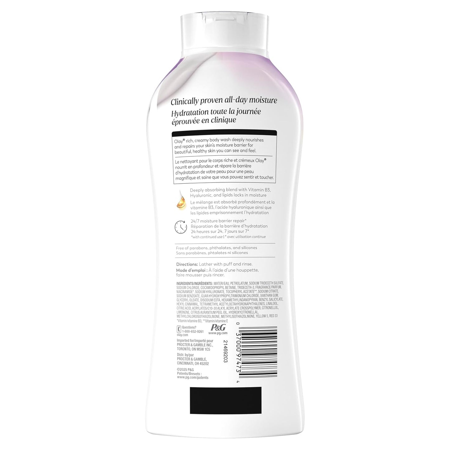 Olay Premium Body Wash for Women – Elegant Anti-Aging Cleanser with Vitamin Complex (Pack of 4)