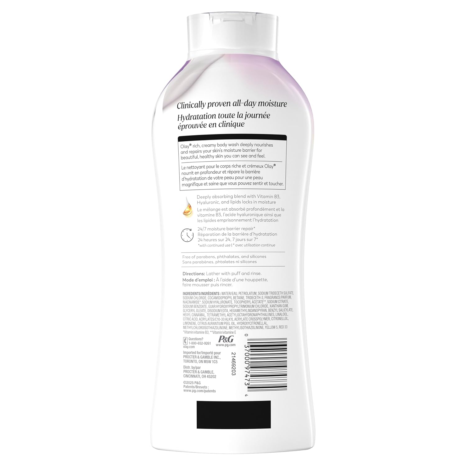 Olay Premium Body Wash for Women – Elegant Anti-Aging Cleanser with Vitamin Complex (Pack of 4)