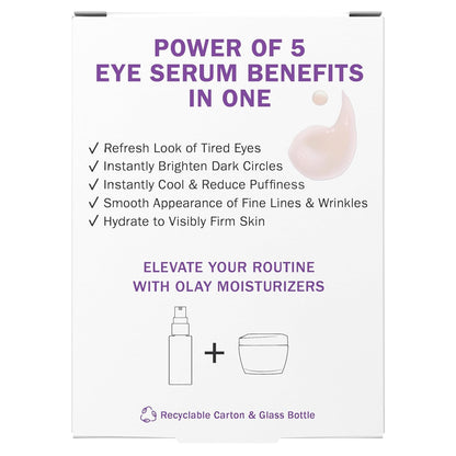 Olay Super Eye Serum – Premium Glass Pump Bottle, Luxury Anti-Aging Eye Care