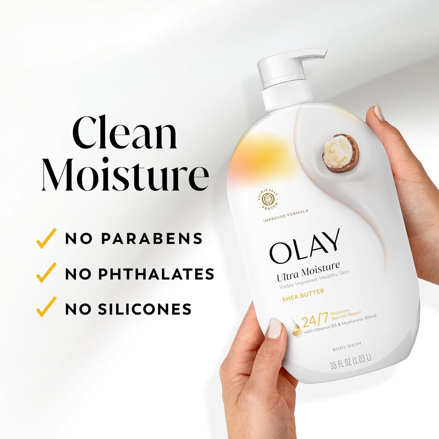Olay Ultra Moisture Body Wash – Premium Dermatologist Formula with Vitamin B3 & Hyaluronic Blend