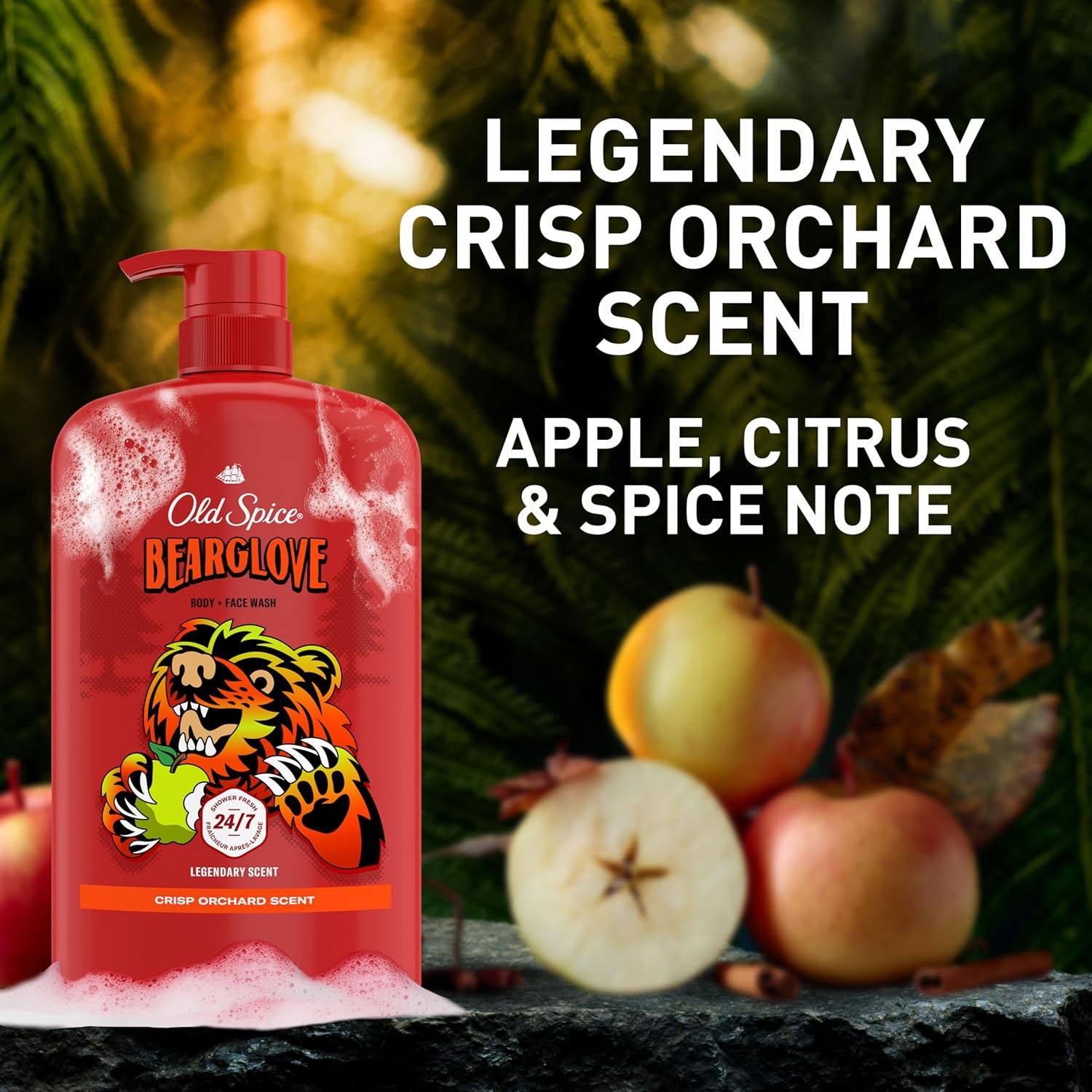 Old Spice 2-in-1 Body and Face Wash for Men – Practical Birthday Gift for Him with Long-Lasting Bearglove Scent