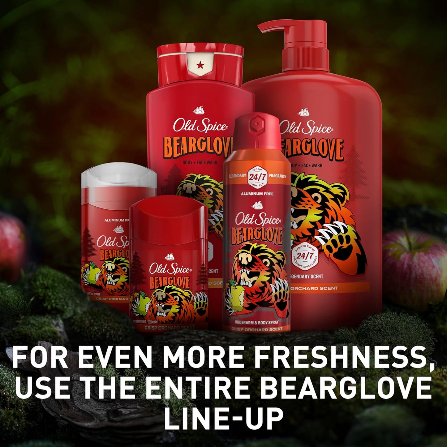 Old Spice 2-in-1 Body and Face Wash for Men – Practical Birthday Gift for Him with Long-Lasting Bearglove Scent