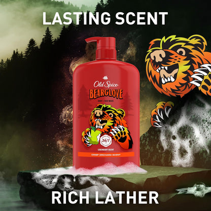 Old Spice 2-in-1 Body and Face Wash for Men – Practical Birthday Gift for Him with Long-Lasting Bearglove Scent