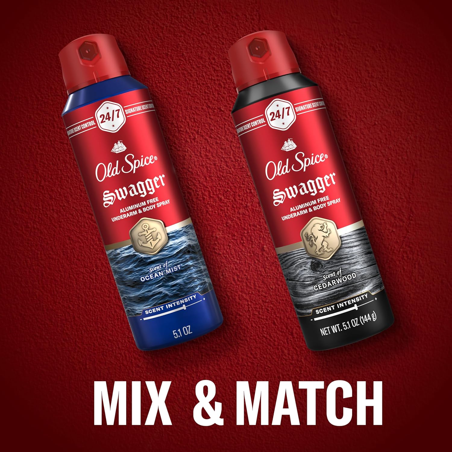 Old Spice Aluminum Free Body Spray for Men – Self-Care Grooming Ritual, 24/7 Odor Defense with Cedarwood, Apple & Fresh Herbs, Pack of 3