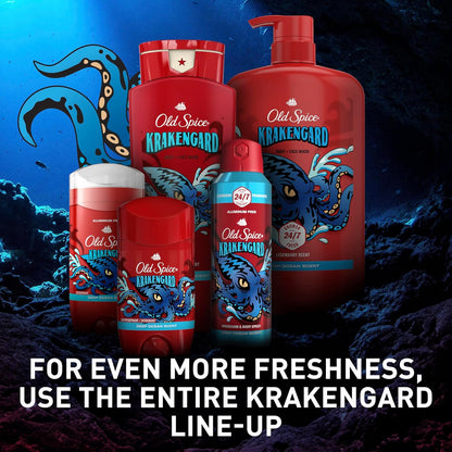 Old Spice Aluminum Free Deodorant for Men – Travel Ready Deodorant Stick for Camping and Weekend Trips, Krakengard Pack of 3