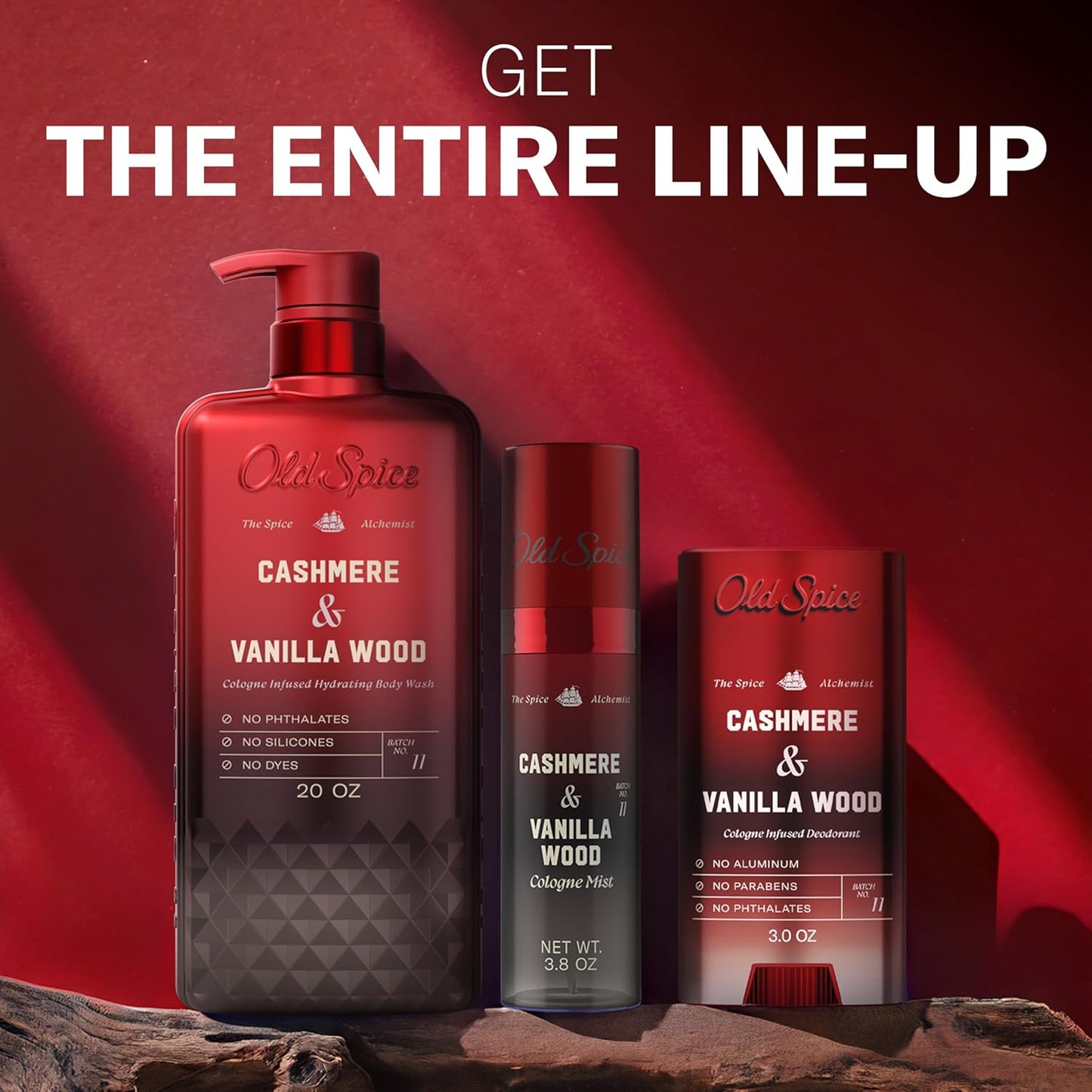 Old Spice Aluminum Free Deodorant – The Spice Alchemist Collection, Premium Cologne-Grade Solid Stick in Cashmere + Vanilla Wood