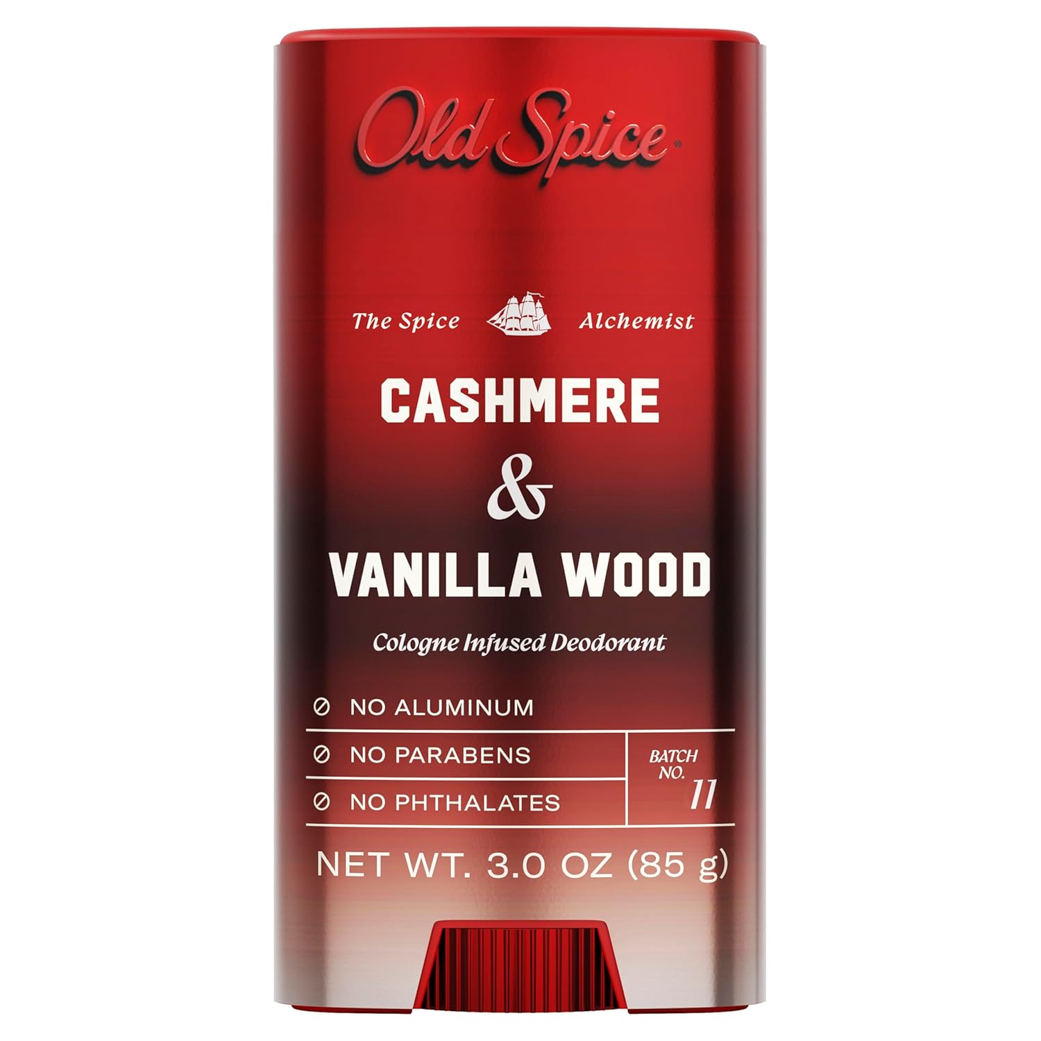 Old Spice Aluminum Free Deodorant – The Spice Alchemist Collection, Premium Cologne-Grade Solid Stick in Cashmere + Vanilla Wood