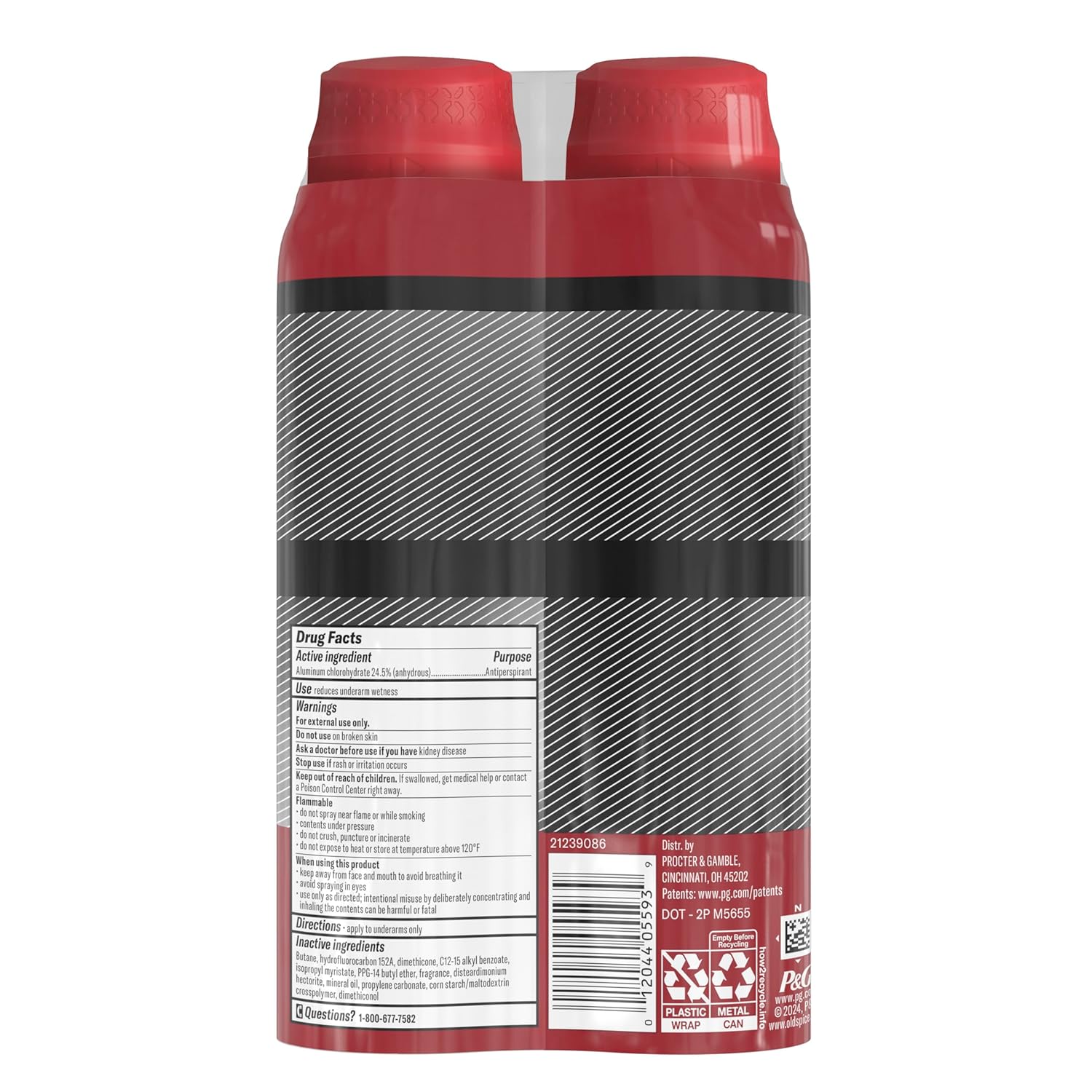 Old Spice Dry Spray Antiperspirant – Outdoor-Ready Sweat Protection for Camping, Hiking, and Trail Runs, Pack of 2