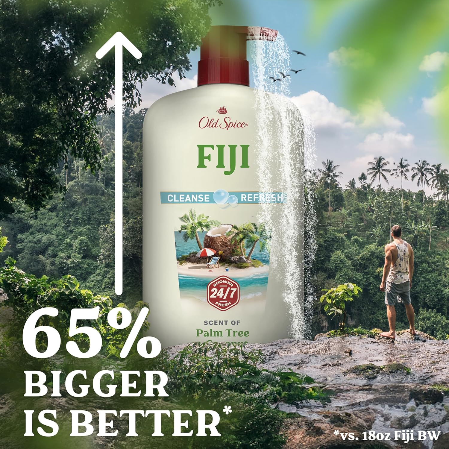 Old Spice Fiji Body Wash for Men – Tropical Coconut & Lavender Scent for a Spa-Like Shower
