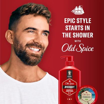 Old Spice Fiji Hair Pomade for Men – Daily Self-Care Grooming Ritual, Matte Finish 2.22 oz