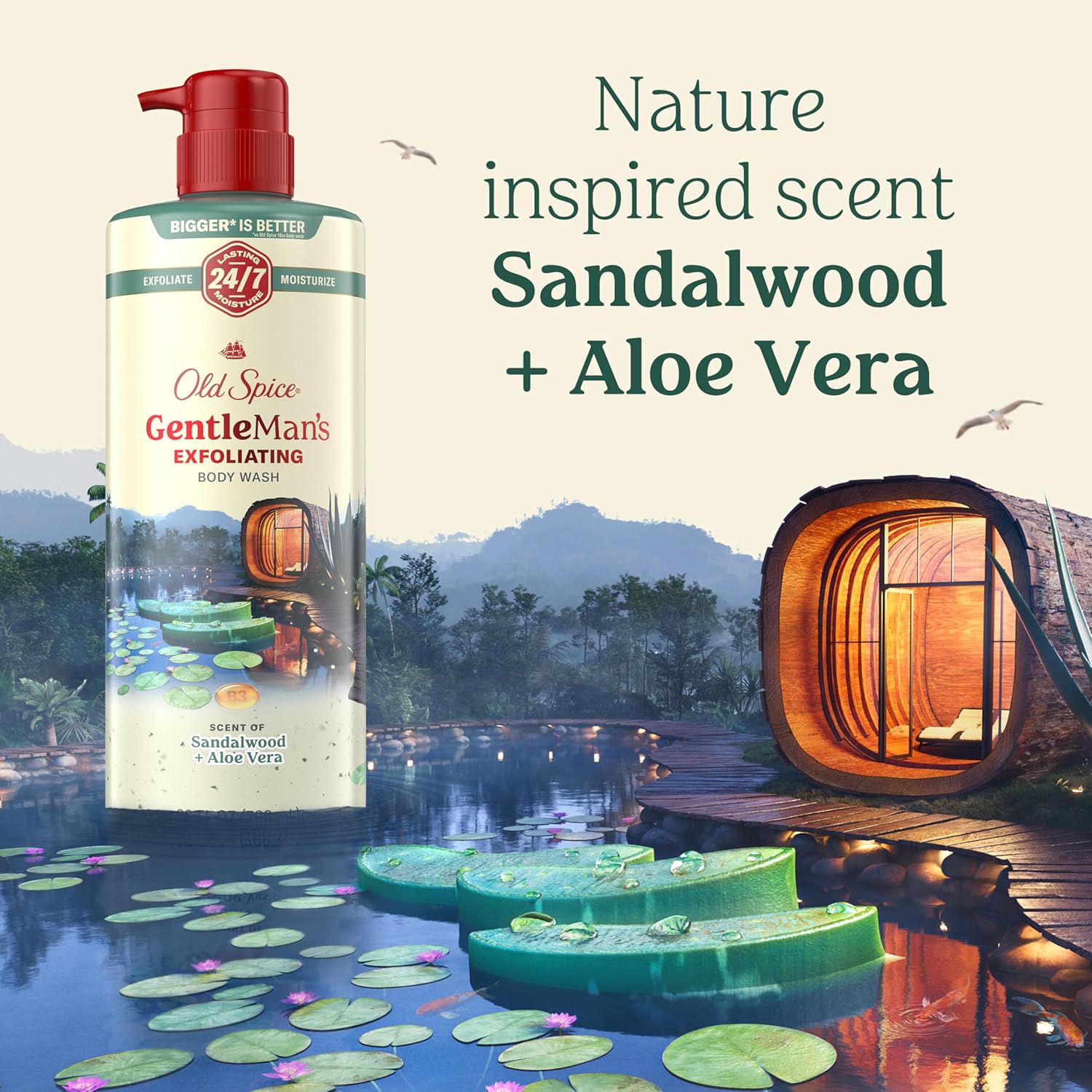Old Spice GentleMan's Exfoliating & Moisturizing Body Wash for Men – Premium Hotel-Spa Shower Upgrade for the Master En-Suite