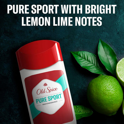 Old Spice High Endurance Antiperspirant – Practical Father's Day Gift for Dad Who Works Long Shifts, Pure Sport Scent Stick