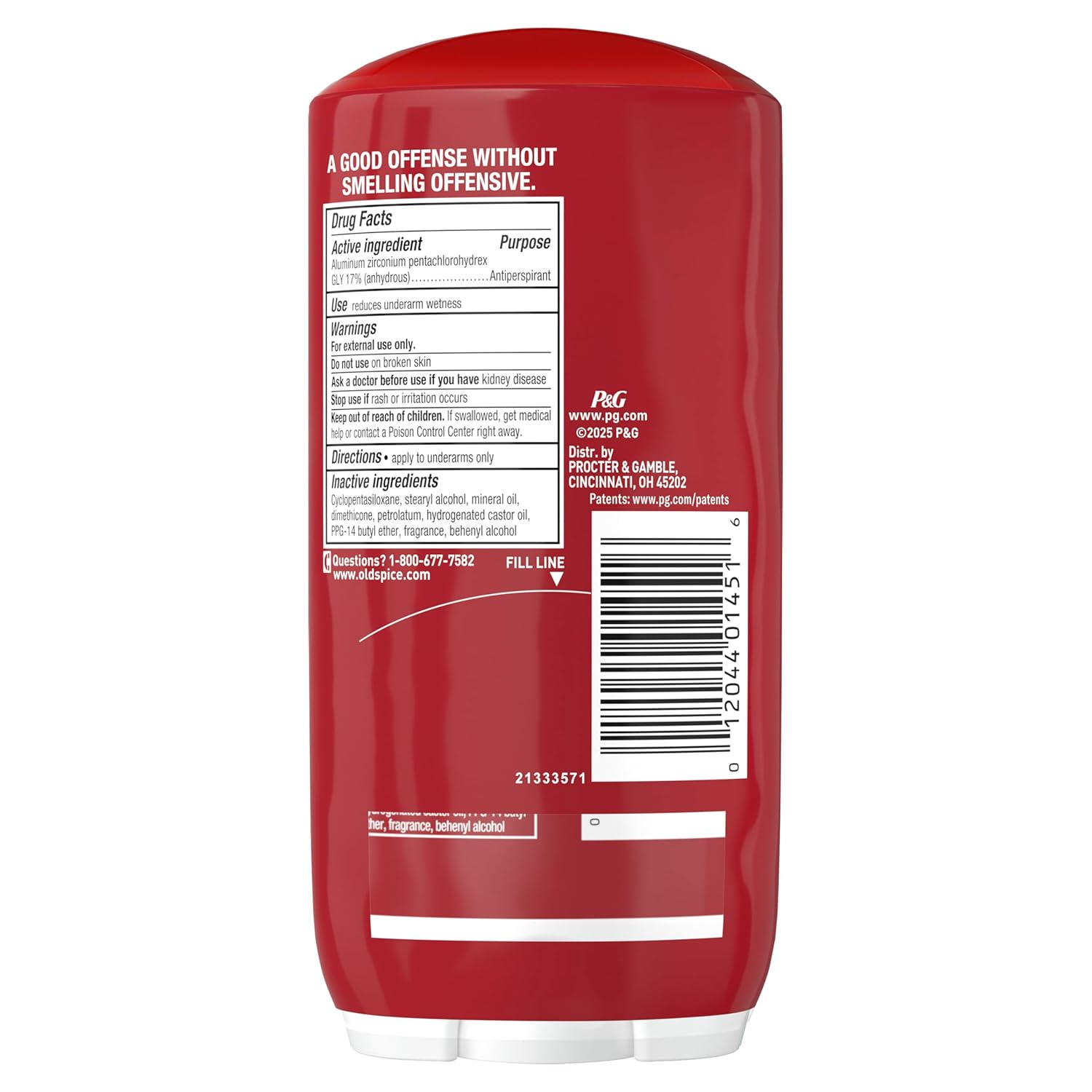 Old Spice High Endurance Antiperspirant – Practical Father's Day Gift for Dad Who Works Long Shifts, Pure Sport Scent Stick