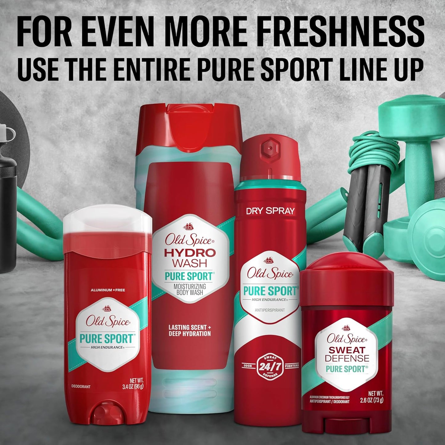 Old Spice Hydro Wash Body Wash for Men – 4-Pack Birthday Gift Set with Pure Sport and Steel Courage Scents