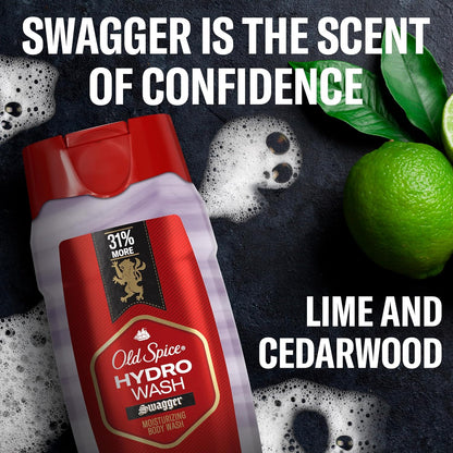 Old Spice Hydro Wash – Streamlined Shower Shelf Staple for Men, One-Step 2-in-1 Body Wash and Moisturizer