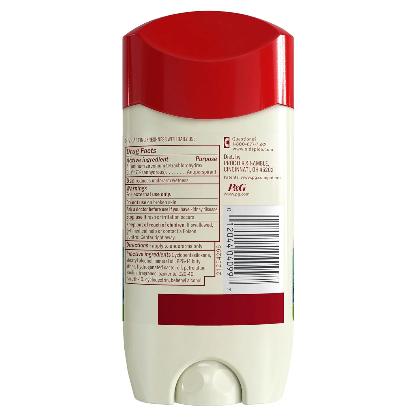 Old Spice Men's Antiperspirant & Deodorant – Outdoor and Patio Day Freshness with Fiji Scent, 3.4 oz Invisible Solid Pack of 3