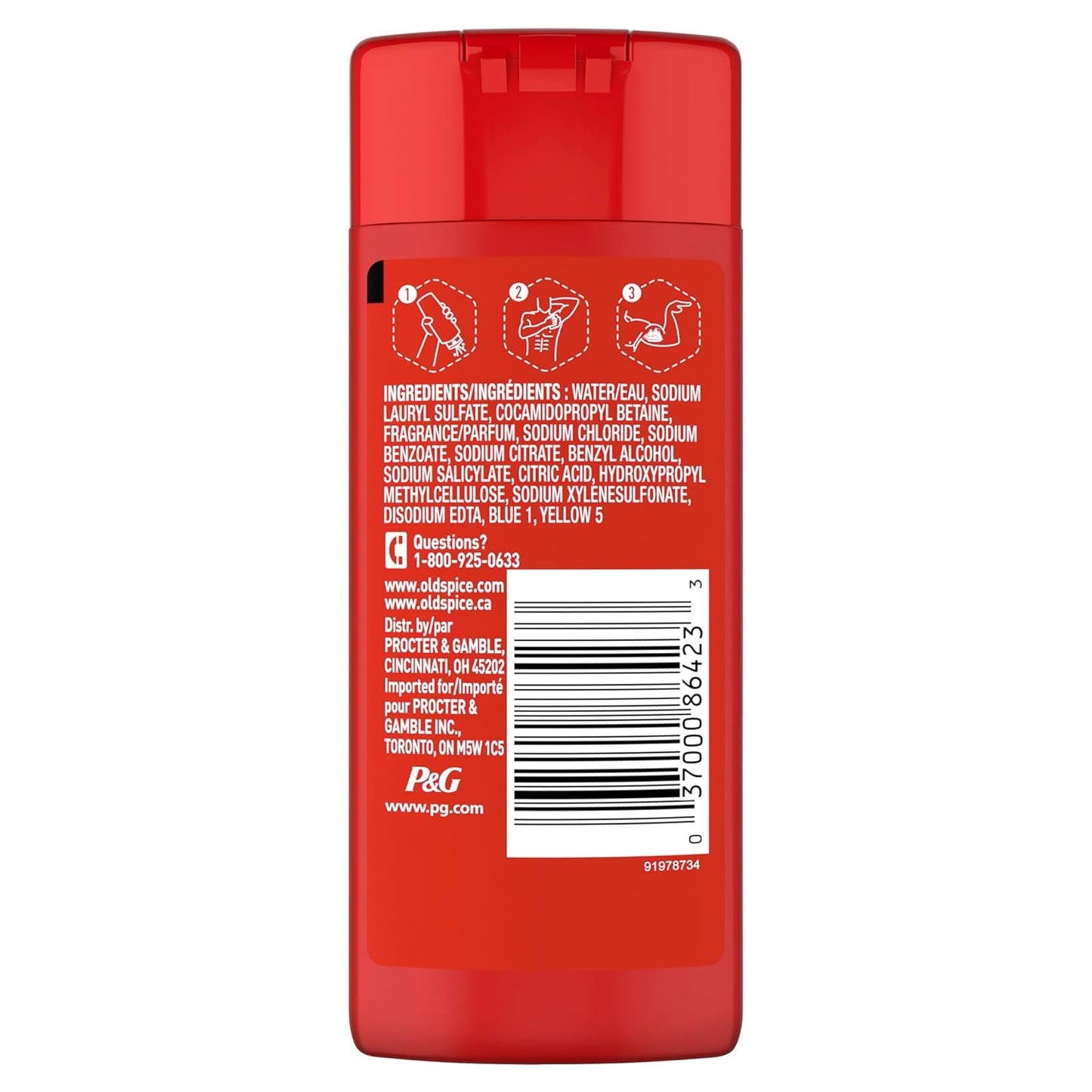 Old Spice Men's Antiperspirant & Deodorant Volcano with Charcoal – Camping and Hiking Grooming Kit, 3 Sticks Plus Travel Wash