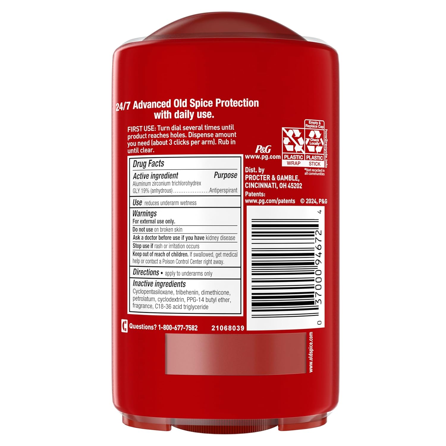 Old Spice Pure Sport Plus Antiperspirant – 48-Hour Sweat Control for Camping and Hiking Trips, 2.6 oz Twin Pack