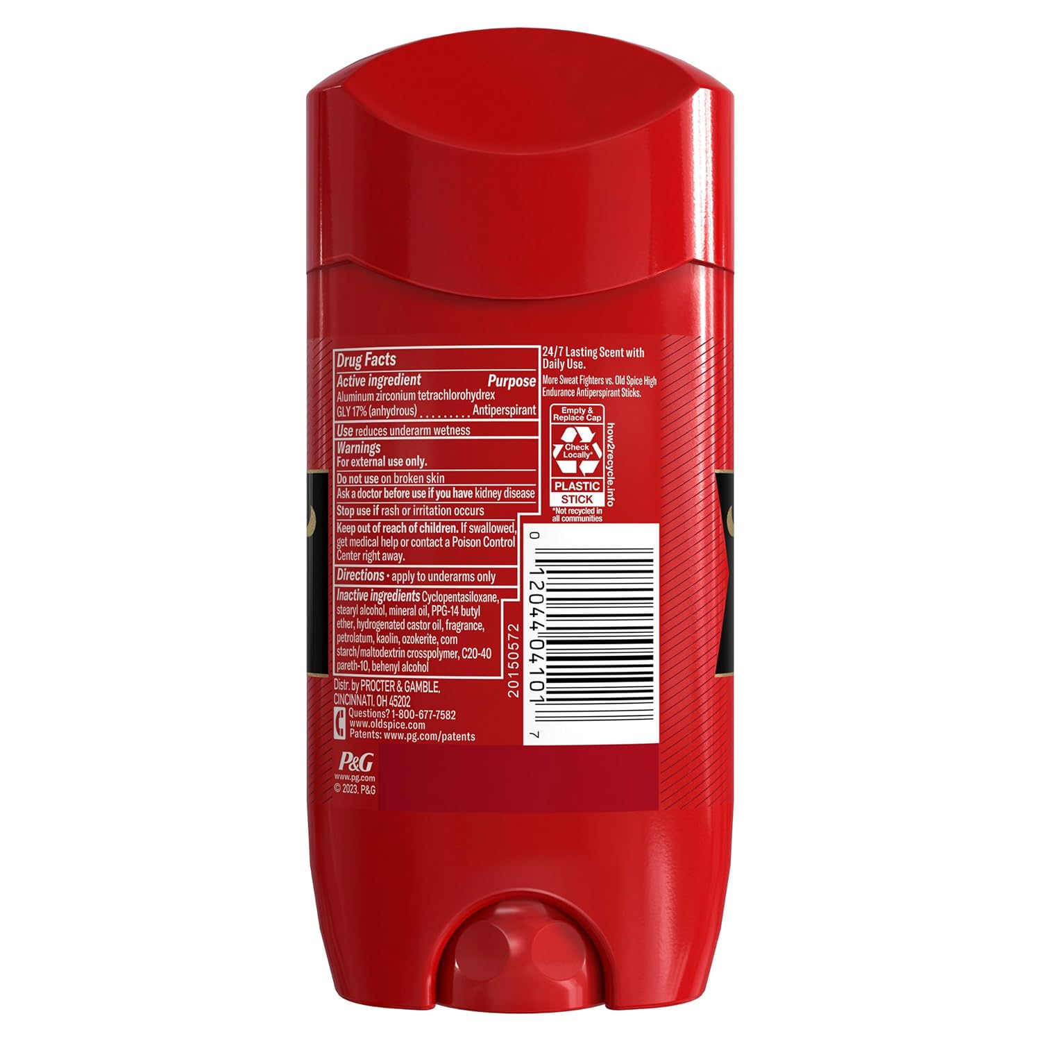 Old Spice Red Zone Invisible Solid Deodorant - Travel-Size Odor Protection for Camping Trips and Weekend Adventures