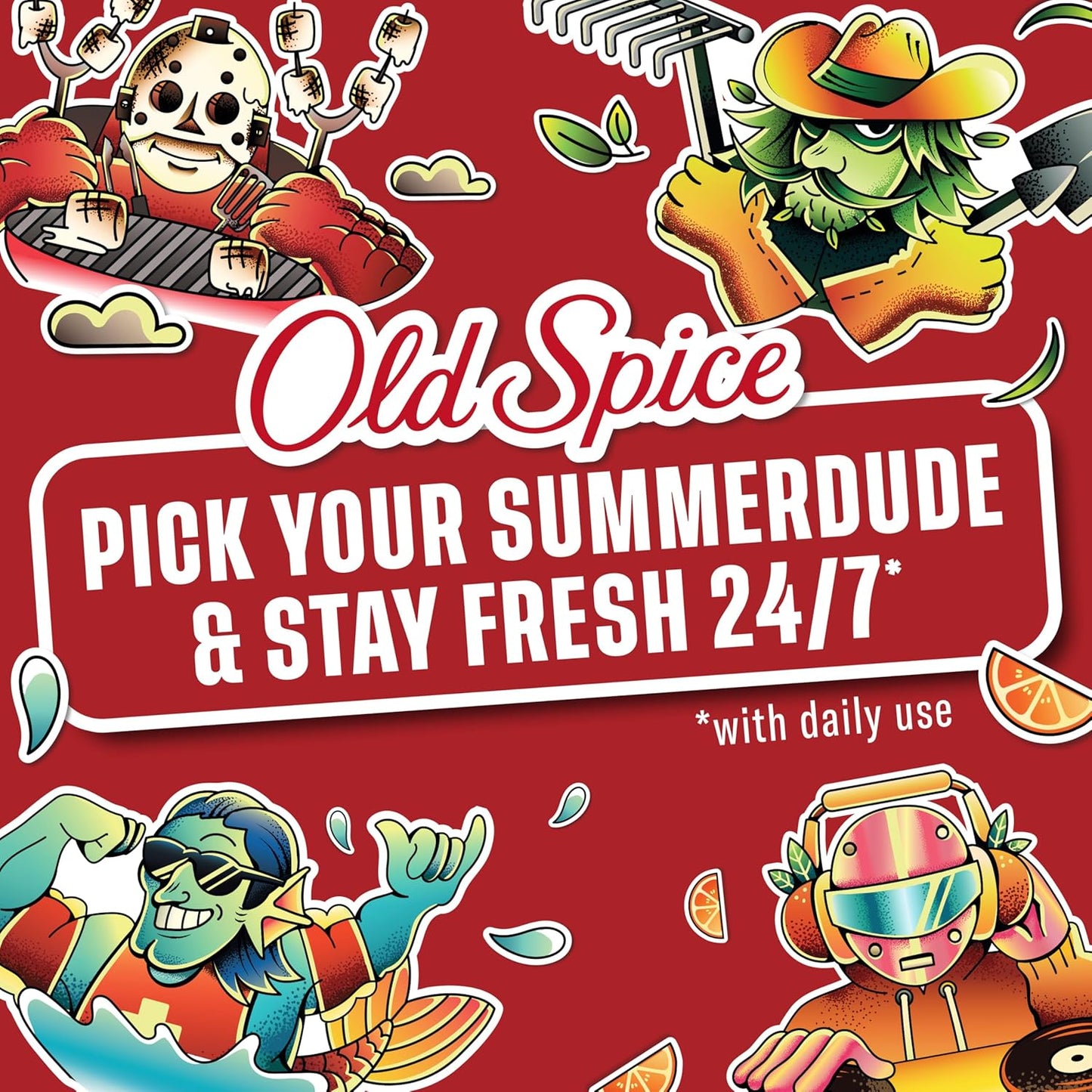 Old Spice Summerdudes Body Wash – Fun Stocking Stuffer Gift for Men Who Love Summer Scents, 24 oz Long-Lasting Fragrance