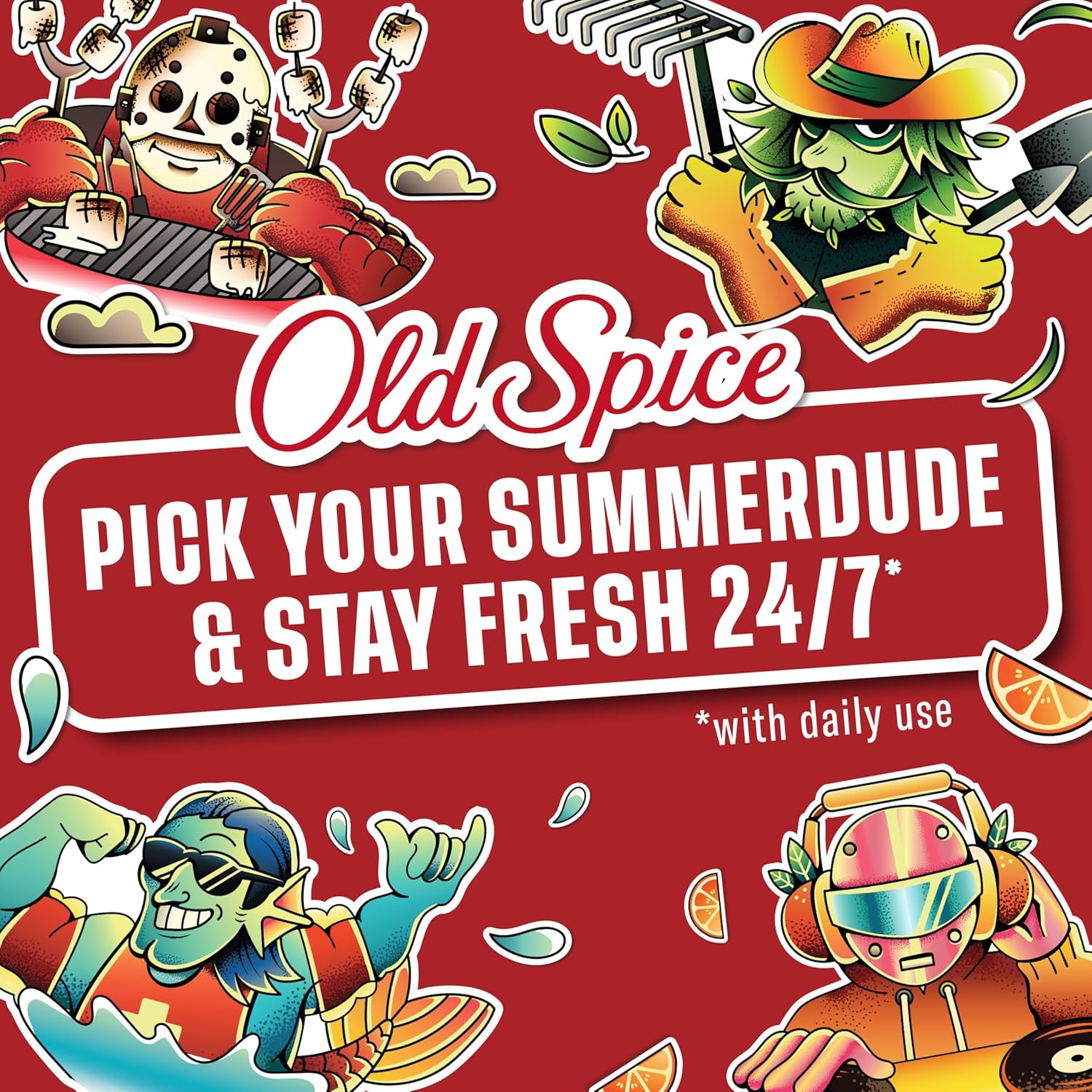 Old Spice Summerdudes Body Wash – Fun Stocking Stuffer Gift for Men Who Love Summer Scents, 24 oz Long-Lasting Fragrance