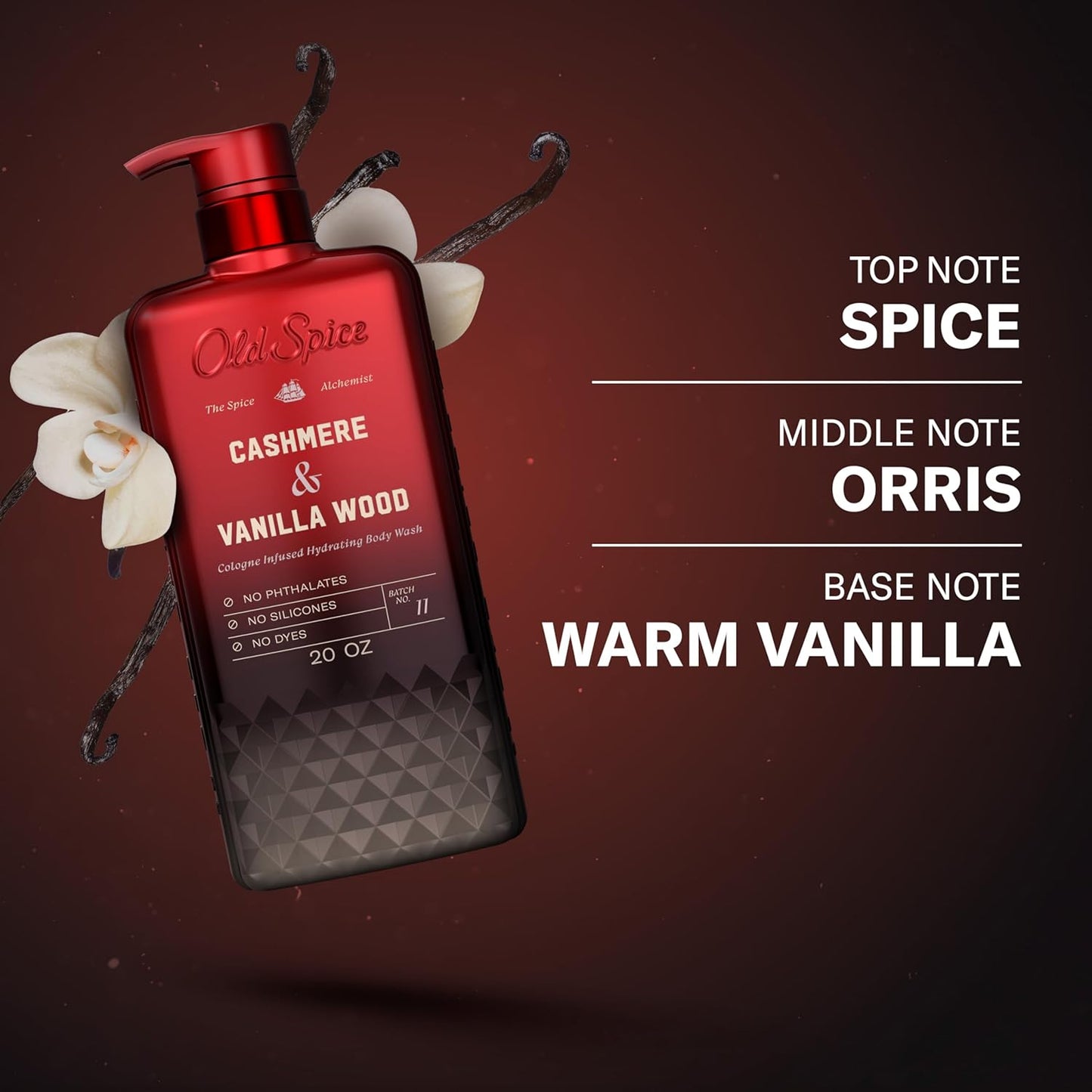 Old Spice The Spice Alchemist Body Wash – Sophisticated Father's Day Gift for Dad in Cashmere & Vanilla Wood Cologne Scent
