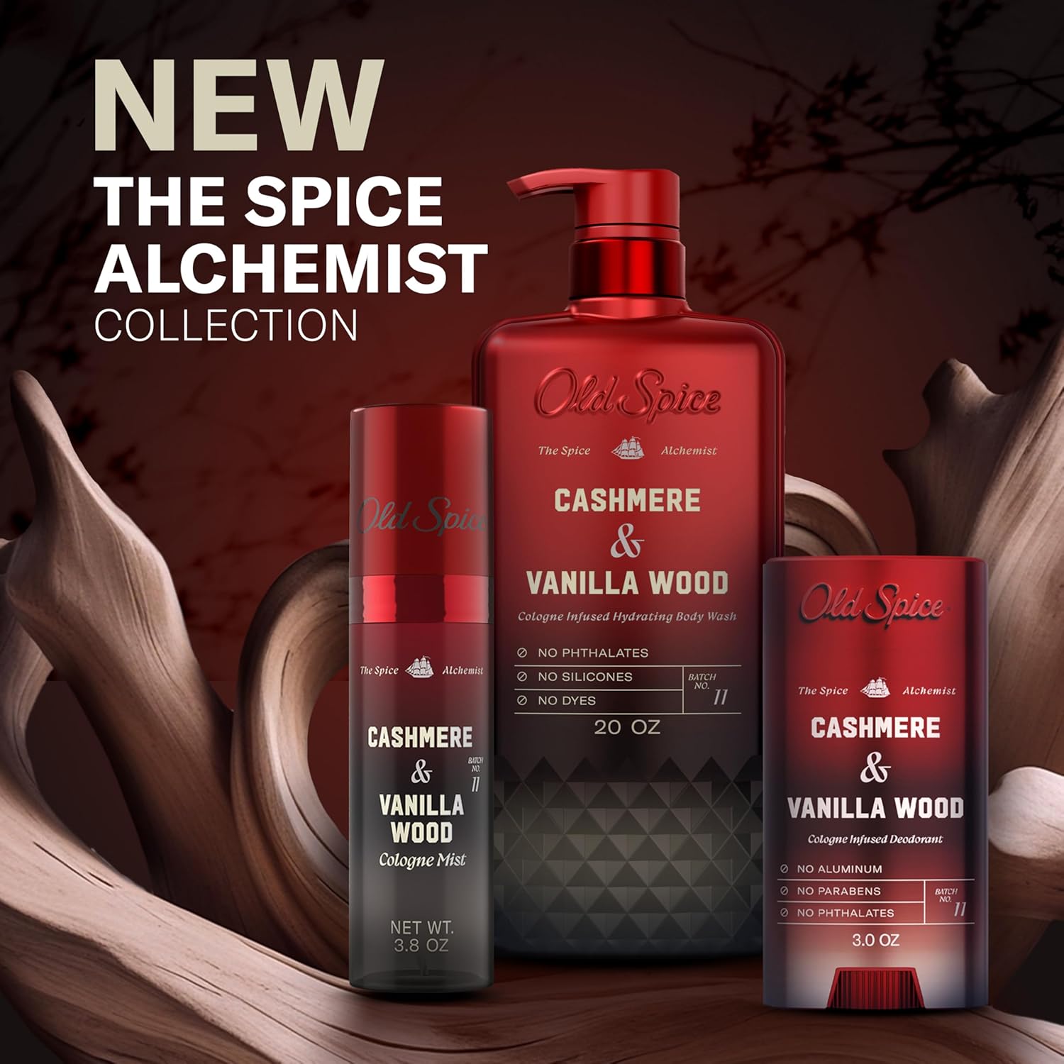 Old Spice The Spice Alchemist Body Wash – Sophisticated Father's Day Gift for Dad in Cashmere & Vanilla Wood Cologne Scent