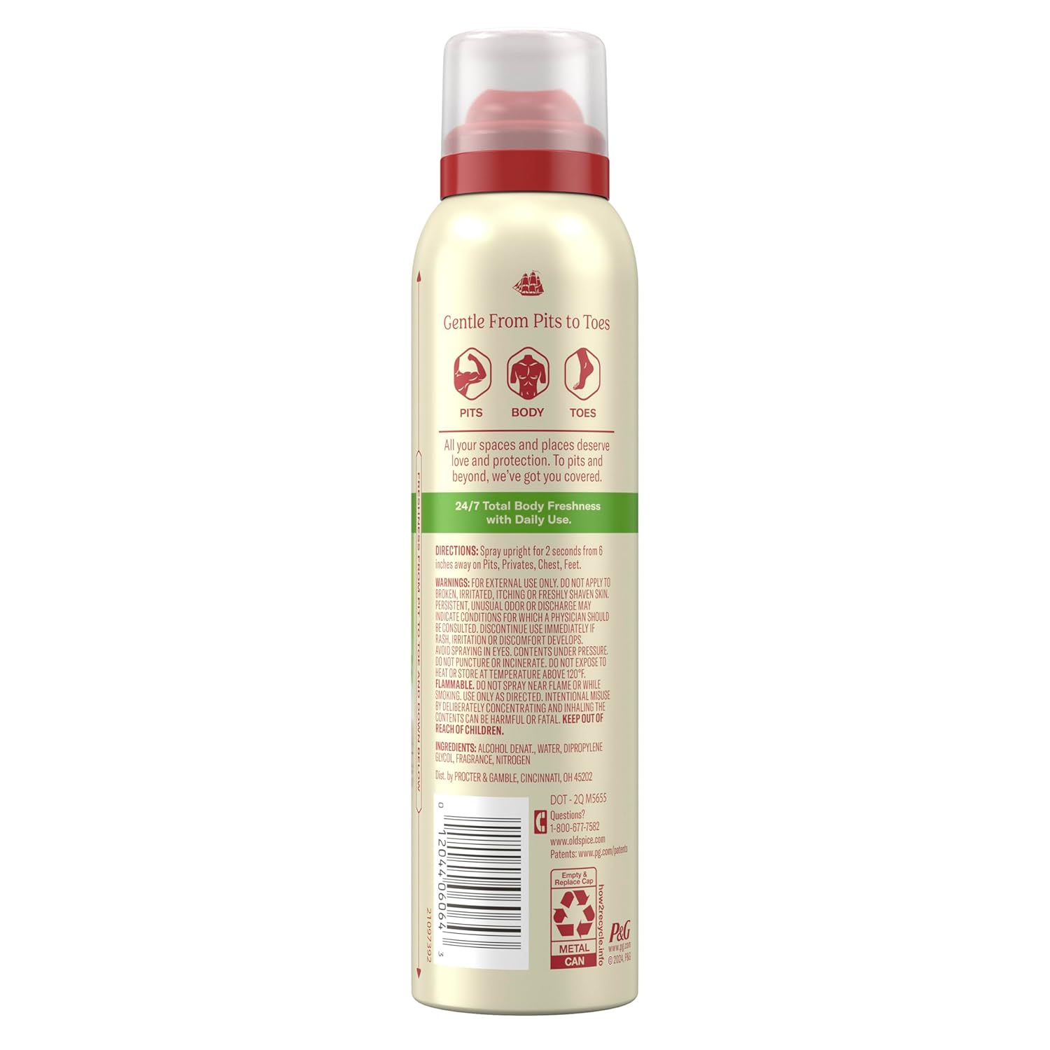 Old Spice Whole Body Deodorant Spray – One-Product Bathroom Counter Solution for the Streamlined Routine, 3.5 oz