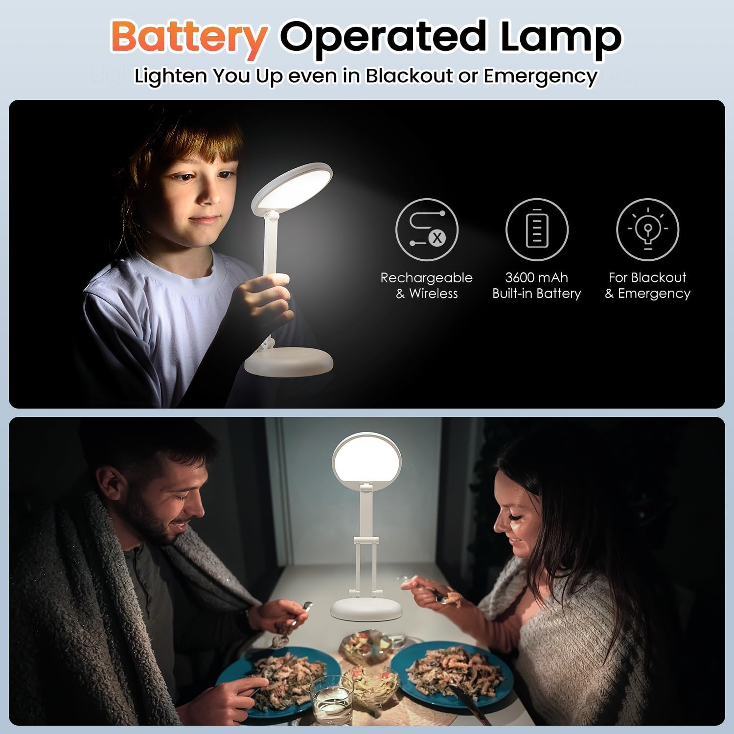 One Fire Foldable Reading Lamp – Cozy Housewarming Gift for Women, Portable Cookie-Shaped Light for Small Spaces