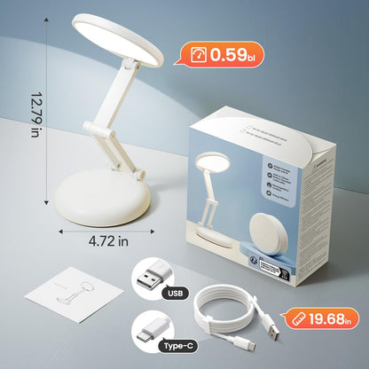 One Fire Foldable Reading Lamp – Cozy Housewarming Gift for Women, Portable Cookie-Shaped Light for Small Spaces