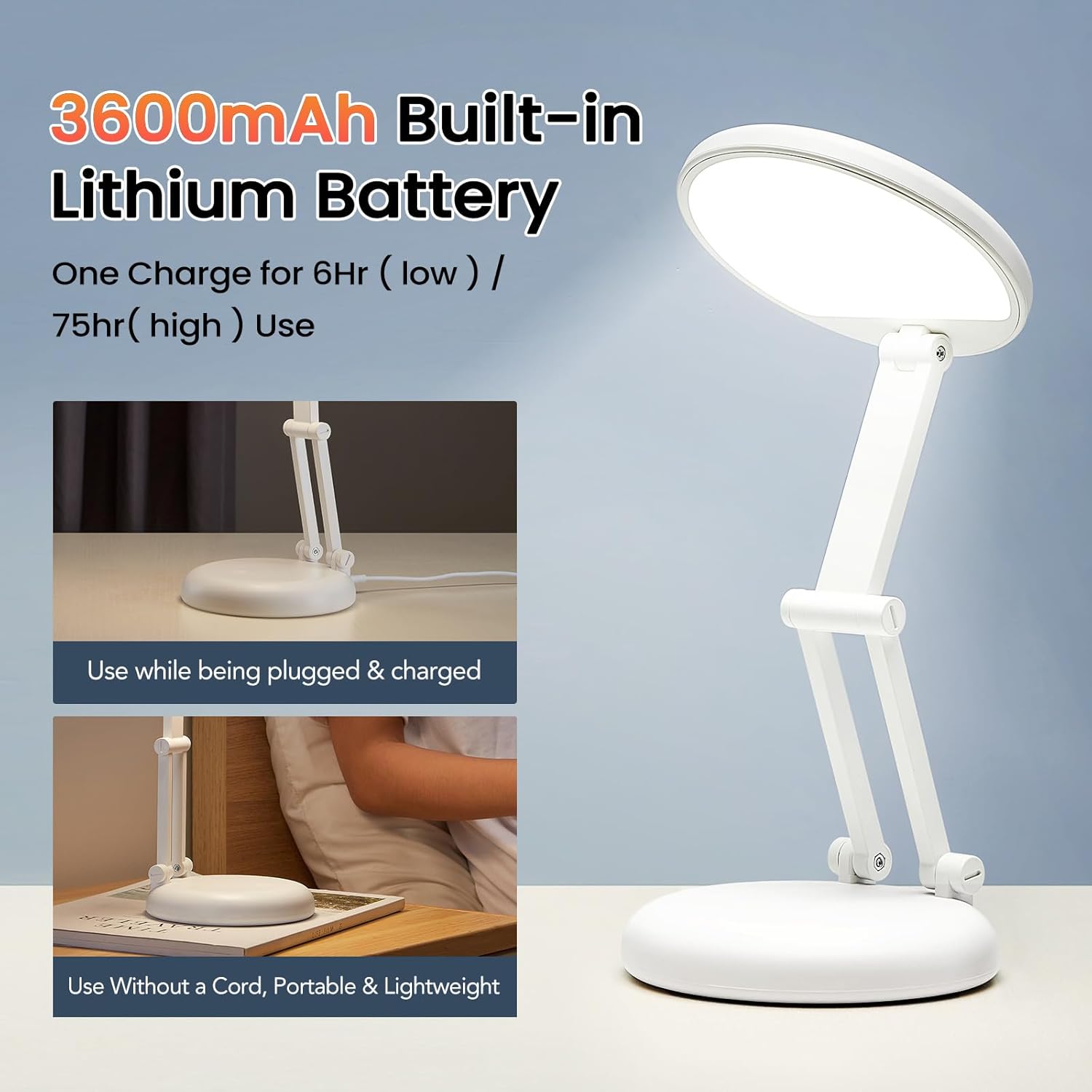 One Fire Foldable Reading Lamp – Cozy Housewarming Gift for Women, Portable Cookie-Shaped Light for Small Spaces