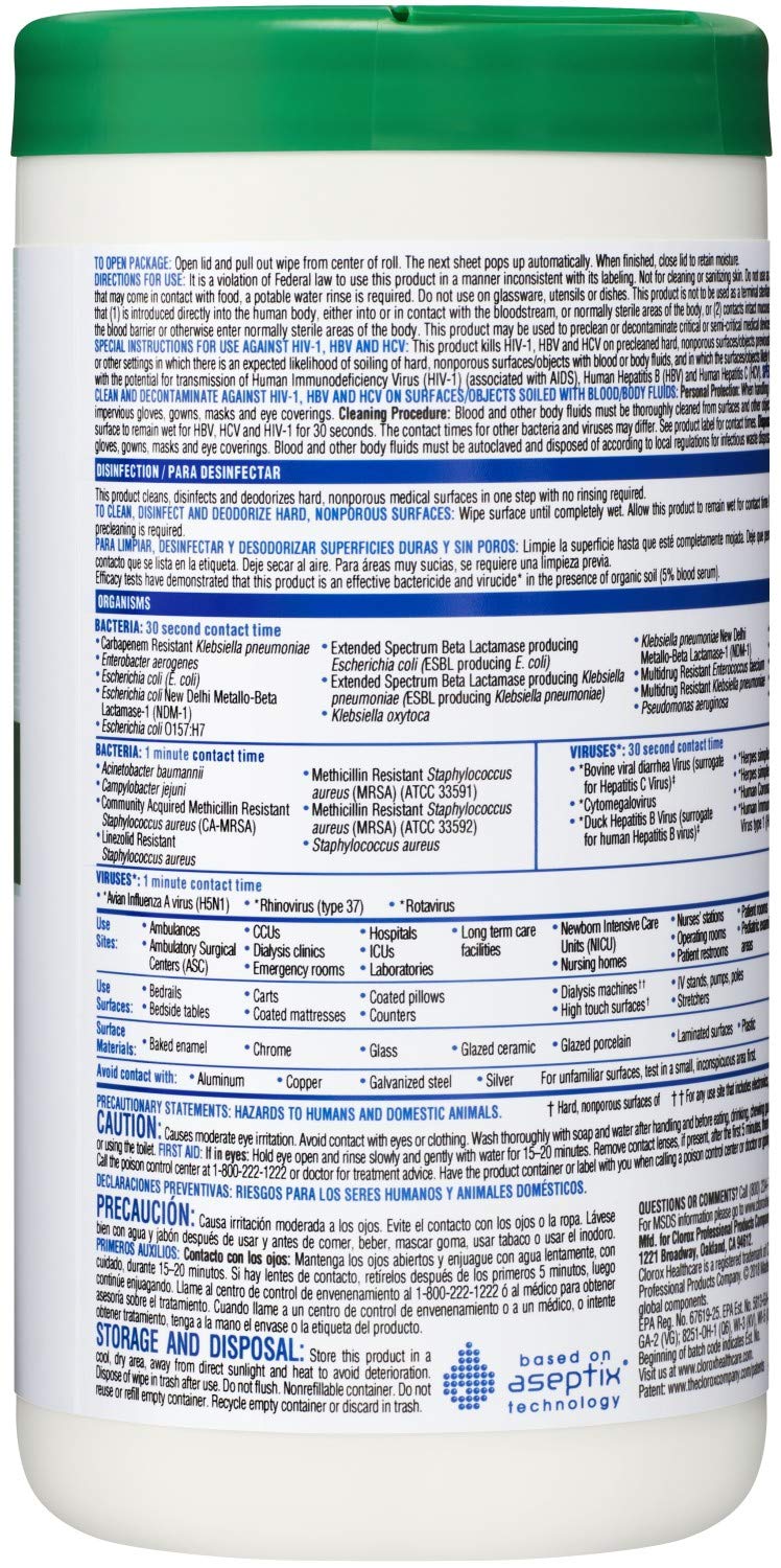 one-step cleaner and disinfectant formulation requiring no pre-clean rinse