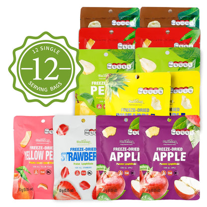 ONETANG Freeze-Dried Mixed Fruit, Daycare Snack Bag Filler, Allergen-Free Toddler Friendly Fruit Packs