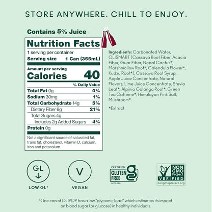only 2-5g of sugar per 12oz can compared to 35-40g in traditional soda