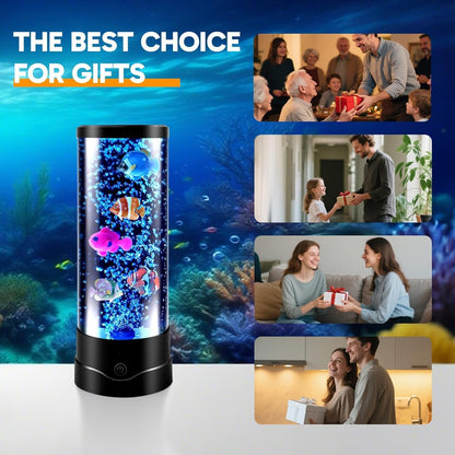 ONXE Bubble Fish Tank Lamp – Focus Enhancing Desk Light for Home Office, Whisper-Quiet 28dB Sensory Lamp for Workstation and Study Area