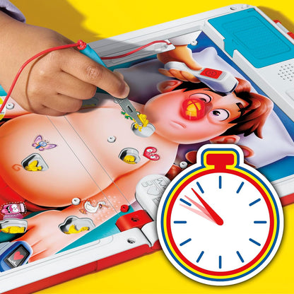 Operation Classic Kids Game for Playroom and Bedroom – Safe Battery-Powered Family Fun with Storage Case
