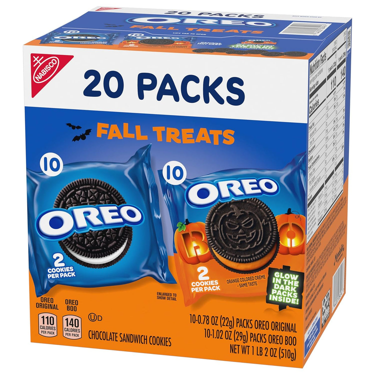 OREO Boo! Halloween Cookie Snack Packs – Individually Wrapped Classroom Treats for School Parties