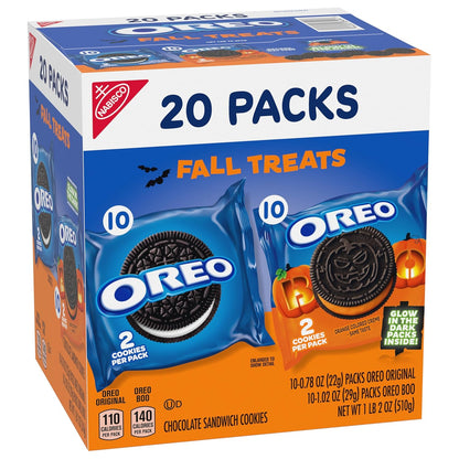 OREO Boo! Halloween Cookie Snack Packs – Individually Wrapped Classroom Treats for School Parties