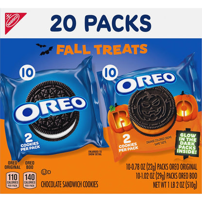 OREO Boo! Halloween Cookie Snack Packs – Individually Wrapped Classroom Treats for School Parties