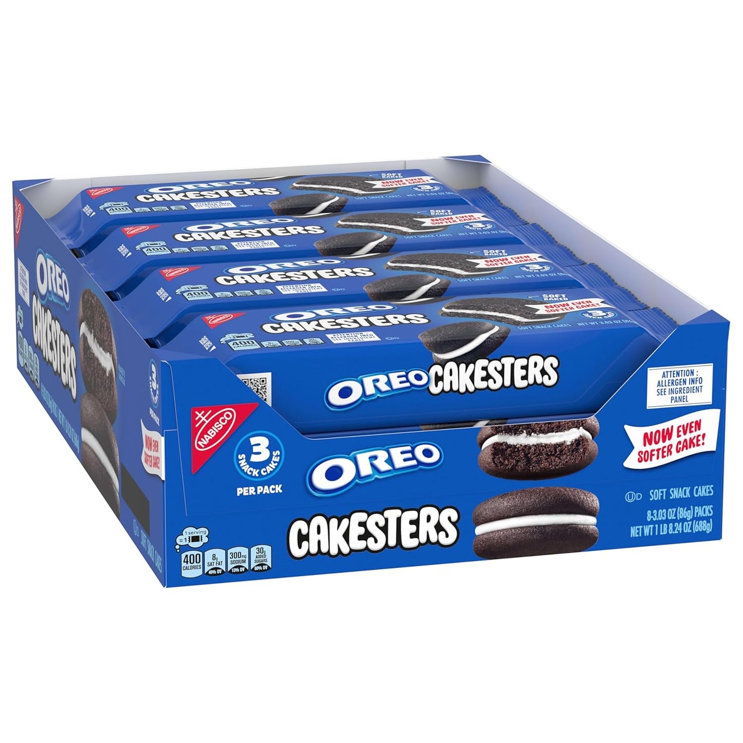 OREO Cakesters Soft Snack Cakes – Office Pantry Snack Packs for Desk-Side Treats