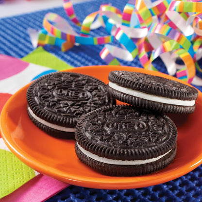 OREO Chocolate Sandwich Cookies, Family Size 3-Pack – Office Break Room Shared Snack, Resealable Pouches