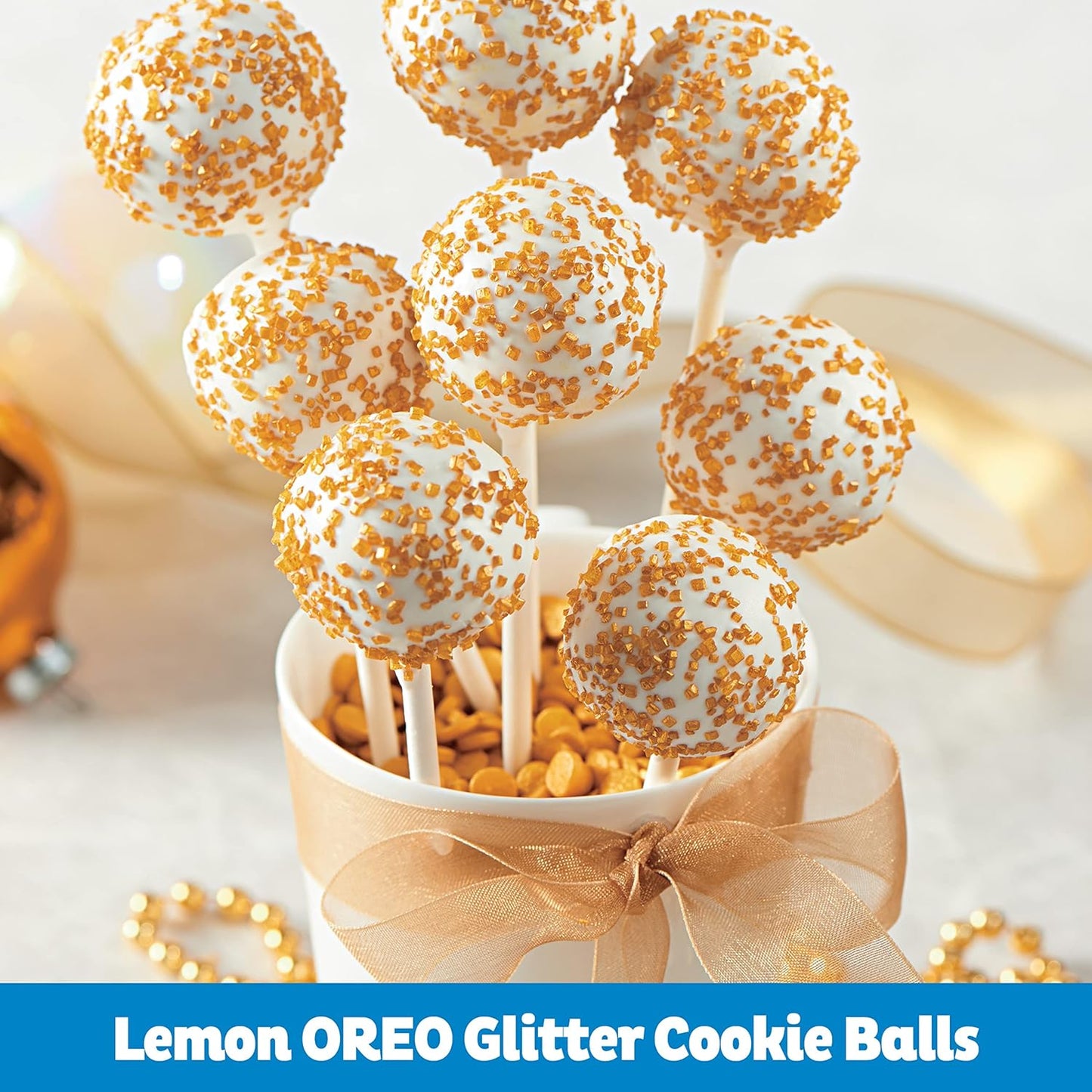 OREO Lemon Creme Sandwich Cookies – Bright Citrus Snack for Mindful Breaks, Party Size 24.95 oz
