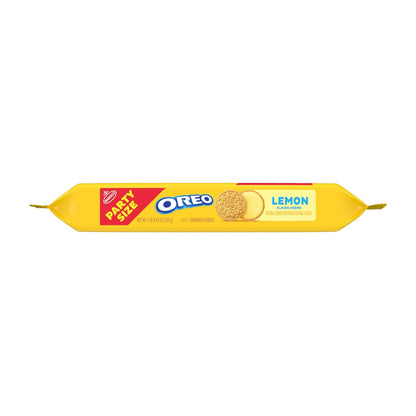 OREO Lemon Creme Sandwich Cookies – Bright Citrus Snack for Mindful Breaks, Party Size 24.95 oz