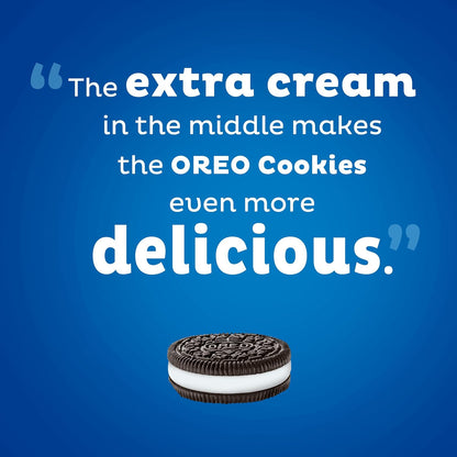 OREO Mega Stuf Chocolate Sandwich Cookies, Party Size 25.35 oz – Road Trip and Travel Snack with Resealable Pack