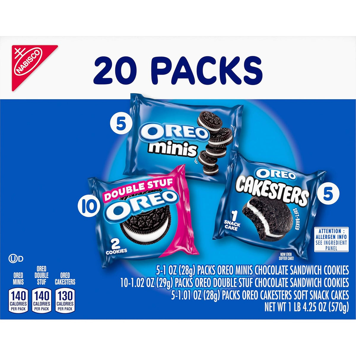 OREO Snack Variety Pack – Kid-Friendly Lunchbox Fillers and After-School Treats, Bulk Cookies and Cakesters