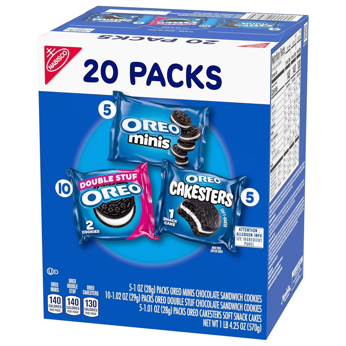 OREO Snack Variety Pack – Kid-Friendly Lunchbox Fillers and After-School Treats, Bulk Cookies and Cakesters