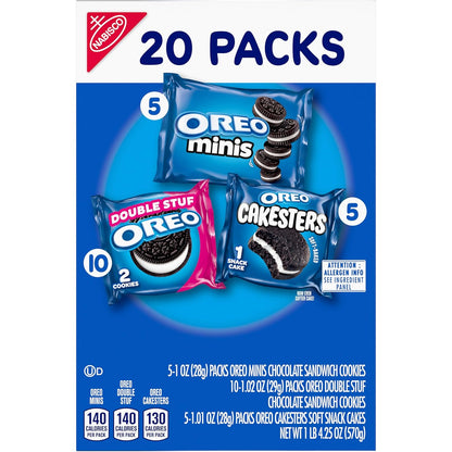 OREO Snack Variety Pack – Kid-Friendly Lunchbox Fillers and After-School Treats, Bulk Cookies and Cakesters