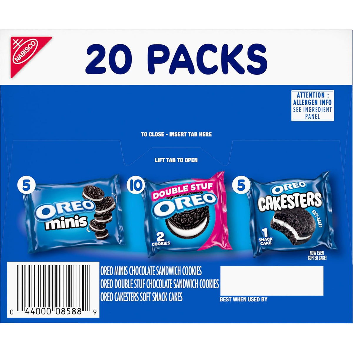 OREO Snack Variety Pack – Kid-Friendly Lunchbox Fillers and After-School Treats, Bulk Cookies and Cakesters