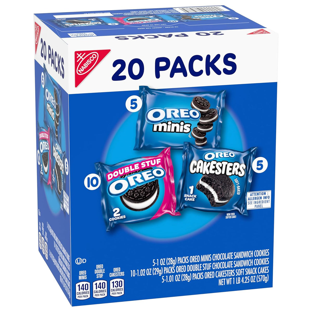 OREO Snack Variety Pack – Kid-Friendly Lunchbox Fillers and After-School Treats, Bulk Cookies and Cakesters